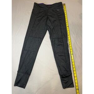 Live Love Dream Gray Activewear Leggings Womens Medium Purple‎ Trim Athletic